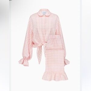 Sleeper Rumba Pink and White Gingham Pajama Lounge Set